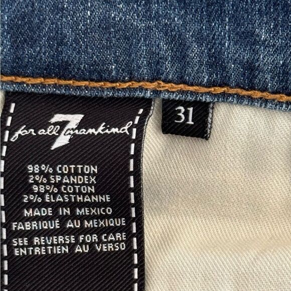 7 For All Mankind Standard Blue Denim Jeans. 31. - Picture 8 of 10